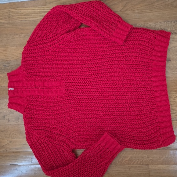 THEREABOUTS BRAND GIRLS RED QUARTER ZIP SWEATER SIZE LARGE PLUS 14.5/16.5P - Picture 2 of 16